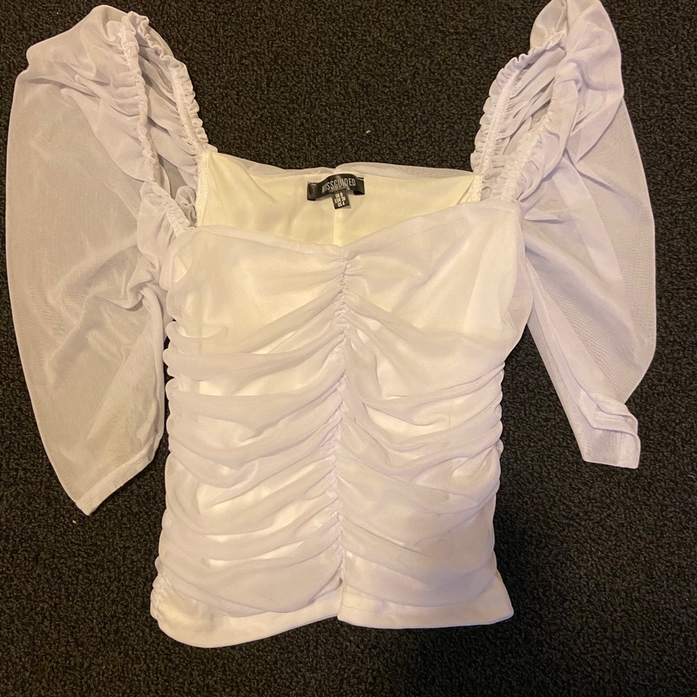 White ruched top (Missguided)